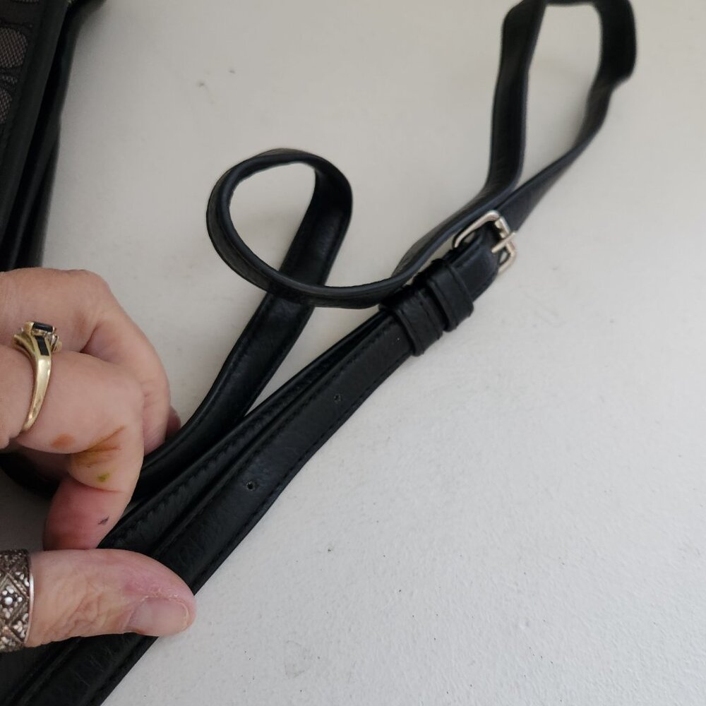 Coach Signature Jacquard Black Filer Crossbody Bag Purse - Picture 6 of 9